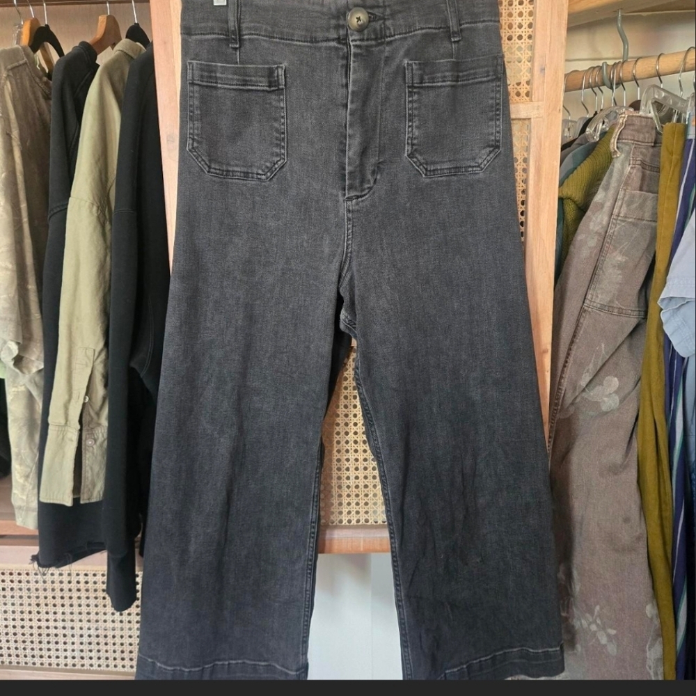 Pilcro Black Wide Leg Jeans